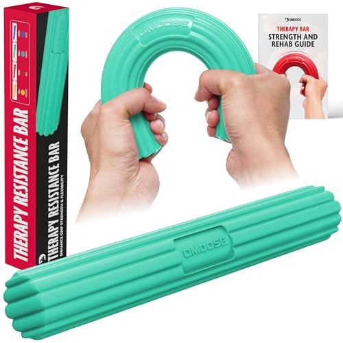 DMoose Widerstandsstange für Physiotherapie, lindert Sehnenentzündungsschmerzen und verbessert die Griffstärke, starker und flexibler rutschfester Griff, Widerstandsstange für die Genesung von