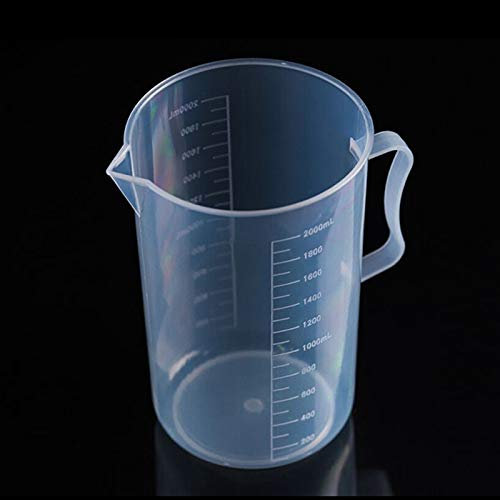 Cucina gadget 2000ml Boccetta di plastica in PP Misurino digitale Misurino for bilancia Misura vetro Strumenti da laboratorio di laboratorio (Trasparente) (Color : Transparent)