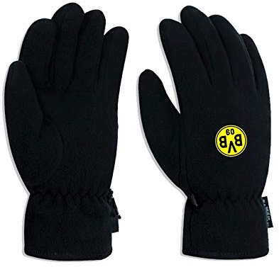 Borussia Dortmund Unisex Bvb fleecehandsker Handschuhe, Schwarz, M-L EU