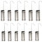 Druline Umidificatore in acciaio inox da appendere al termosifone, evaporatore per termosifoni, con gancio a S, in set da 12 pezzi, di colore argento