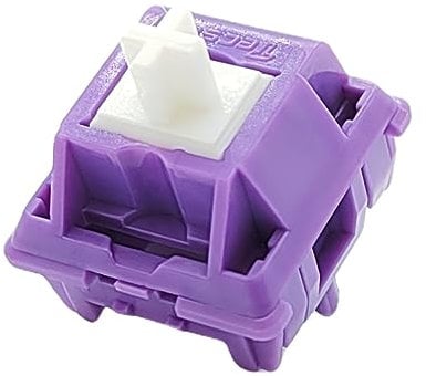 Tecsee Purple Panda PME Material Tactile Keyboard Switches | Cherry-Style | Mechanical Gaming Keyboards | Long Stem | Plate Mounted | SMD 5 Pin RGB Switches for Backlit Keyboard (Purple Panda 70)