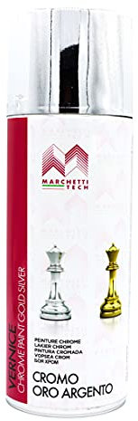 Marchetti Tech - Vernice Spray - Smalto Acrilico Professionale - A Rapida Essicazione e Facile Applicazione - Adatta a Qualsiasi Superficie - Colore: Argento - Made in Italy