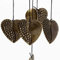 Aluminium Wind Chime,Garden Decorations,Wood & Aluminium Wind Chime Ring Chime,Rain Chain, Relaxing Chime Wind Chimes Love Heart Pandent Wind Chimes Wood Grain Metal Wind Chime Outdoor Rustic