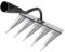 Sharplace Creuse en Acier trempé, Jardin Portable, désherbage, Jardinage, Outil de désherbage, râteau de désherbage pour de, Acier à 5 Dents