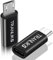 TRANLIKS 2 Pack Adapter Micro USB auf Lighting, Lighting Female auf Micro USB Male Adapter for Charging and Data Sync - Schwarz
