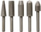 Lot de 5 limes rotatives électriques, lime en acier gaufré, lime en métal souple, tête de meulage électrique, tête de lime électrique 6 mm