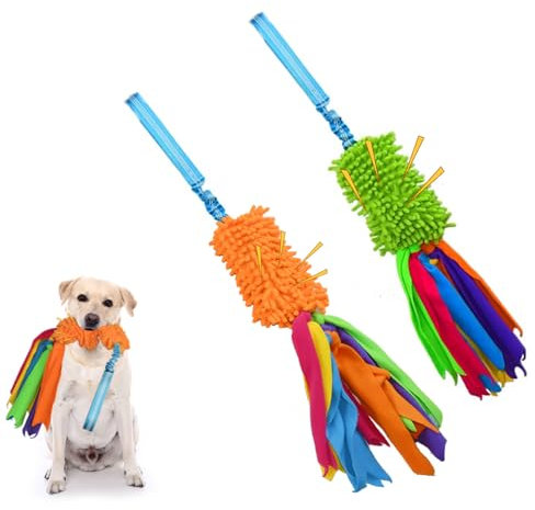 ASOCEA Hundespielzeug mit Bungee-Griff Unzerstörbares Hundespielzeug Quietschendes Spielzeug für Kleine und Mittelgroße Hunde zum Spielen Spielen Kauen im Freien