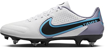 Nike Unisex Tiempo Legend 9 Academy SG-Pro AC Sneaker, Weiß/Schwarz-Baltblau-Pink-Explosion, 45.5 EU