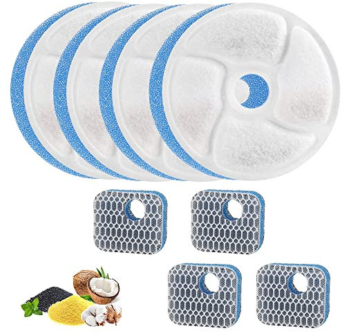 DAGORD 4er Pack Katzen Wasserbrunnen Filter - Aktivkohlefilter, Trinkbrunnen Filter für WF160, WF040, WF120