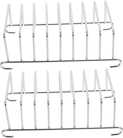 DOITOOL 2pcs Air Fryer Rack Stainless Steel Stand 304 Stainless Steel Oven Toast Holder Baking Accessories for Air Fryer Cooking and Toasting