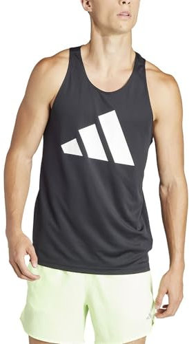 adidas Hombre Run It Tank Top, Black, S