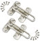 Yosawo 2 PCS Door Lock Latch,Home Security Door Lock, Swing Bar Door Lock,Safety Childproof Reinforcement Door Stopper,Hotel Door Latches with Screws（Silver/SY）