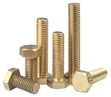 Unifizz Bulloni a testa esagonale M8* 40mm Viti a testa esagonale filettate in ottone 10PCS