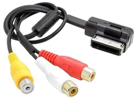 xiwai AMI MMI auf 3 RCA Audio-Video-Kabel, weiblich, DVD-Video- und Audio-Eingangskabel für Auto, Audi A1, A7, A8, VW