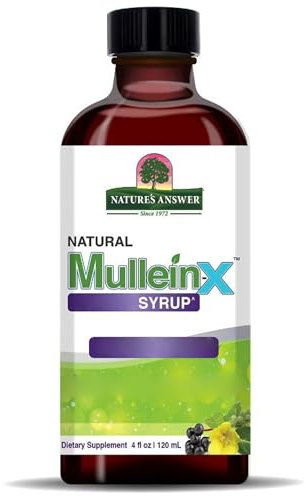 Nature's Answer, Mullein-X Cough Syrup (Hustensirup), 120ml, 2500mg Mullein-X-Hustensaft-Extrakt-Mischung je Dosis, Geschmacksneutral, Vegetarisch, Glutenfrei, Sojafrei, GMO frei