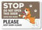 SmartSign Stop Do Not Open This Door Loved Dog Inside Keep Gate Closed Sign - 10 x 7, 40 mil Laminated Rustproof Aluminum Metal, For Gift, Yard, Cafe, Room, Made in USA