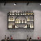 Industriell Wandmontierte Weinregal,HäNgender Runder Weinregalschrank Aus Metall, Wand Weinregal mit Glashalter,Multifunktionales Lagerregal, Weinflaschenrega(Size:140x15x80cm/55x6x31in,Color:schwarz)