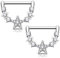 Melighting Nipple Rings Star Nipple Rings Nipple Barbells 316L Stainless Steel Nipple Bars CZ Nipple Jewelry Nipple Clicker, 14G 14MM, Edelstahl, Zirkonia