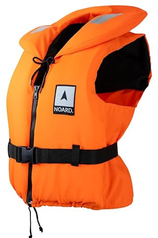 NOARD Rettungsweste für Kinder & Erwachsene geeignet – Seaside in verschiedenen Größen – EN ISO 12402-4 (100 N) (Orange, 20-30 kg)