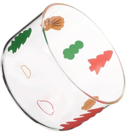 COLLBATH Bol de service en verre pour sapin de Noël saladier bol vintage français pour fruits