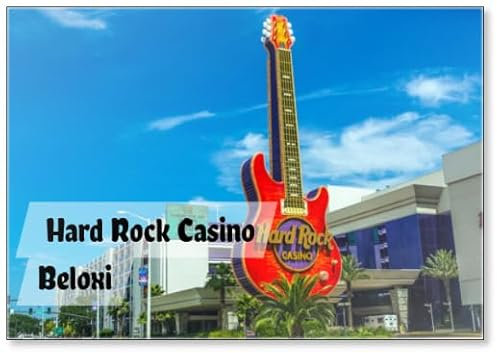 Kühlschrankmagnet mit Gitarren-Emblem von Hard Rock Casino in Beloxi
