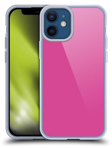 Head Case Designs Schwarz Blockfarben Soft Gel Handyhülle Hülle kompatibel mit Apple iPhone 12 Mini