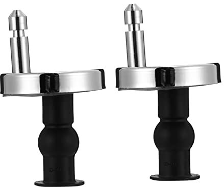 IWOWHERO 2 Stück Toilettensitzscharniere – Starke Und Einfach Zu Installierende Befestigungsbeschläge Toilettensitzzubehör Aus Metall