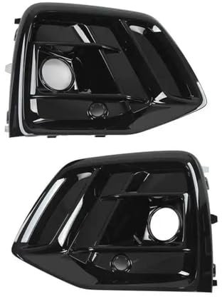 Auto 1 Paar Auto glänzend schwarz Nebelscheinwerfer Kühlergrill Abdeckung Trim für Audi Q5 Sq5 80A Facelift 2021 2022 2023 Nebelscheinwerfer Rahmenabdeckung