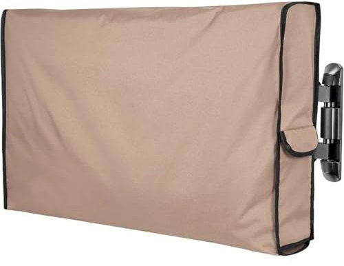 Cubierta de TV Cubierta impermeable para TV al aire libre, color caqui claro, para cubierta antipolvo para TV de pantalla plana de 28-32 pulgadas. Protectores de pantalla de TV(170.18x12.7x101.6cm)