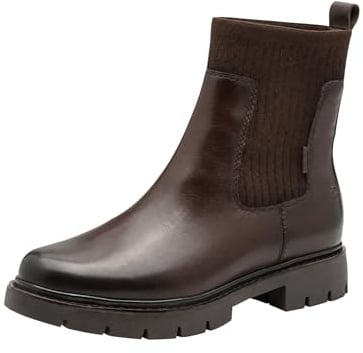 Tamaris Comfort Damen Chelsea Boots mit Reißverschluss Wasserabweisend, Braun (Mocca), 38 EU