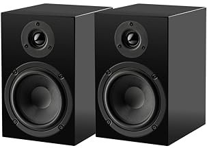 Pro-Ject Speaker Box 5 E, Compact Audiophile 2-Way bookshelf Speaker with bass reflex (Black)