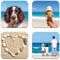 MUGGZ - Personalised Coaster (9cm) with Photo Collage – Set of 4 Coasters - Personalise with Four Photos or Logos - Novelty Custom Gift for Family, Birthday, Anniversary, Mum, Dad, Corporate Business