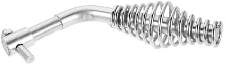 Ofentürgriff Silber aus Metall mit Sicherer Befestigung, Hitzebeständig | Passend für Heizkessel und Kamine, Inklusive Ersatzfedern, Klassisches Design