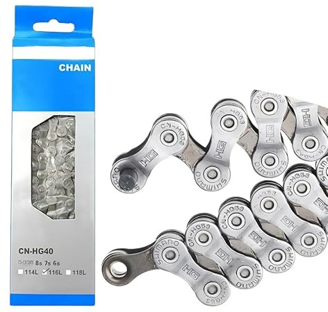 CN-GH40 Für Shimano Schaltungskette HG40, 116 Glieder, 6/7/8-fach Fahrrad MTB Kette Schloss Schaltung