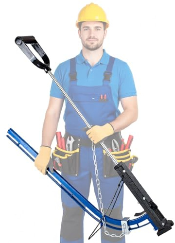 Underfloor Heating Pipe Clip Tacker Gun, Pipe Fixing Tools with 300 Staples, Underfloor Heating Pipes Emplacement Stapler, Portable Repair Tool, for Fixing 20mm Pipes Staples
