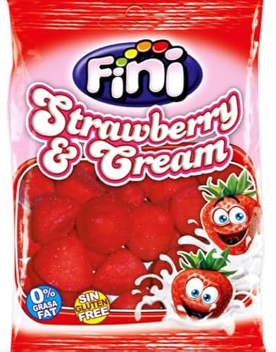 Bonbons gélifiés à la crème de fraise, 75 g, paquet de 12