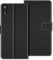 COODIO Handyhülle für Sony Xperia XZ, Schwarz: Leder Hülle mit Magnetverschluss, Standfunktion, Kartenfächer, Flip Case