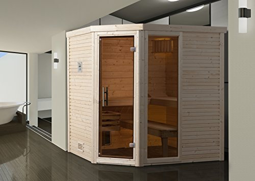 weka Massivholzsauna CUBILIS ECK Gr.2, wekaLine, inkl. Aufbau