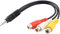 Câble adaptateur audio stéréo 3 RCA femelle vers jack 3,5 mm mâle