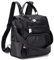 RAVUO Rucksack Damen, Elegant Cityrucksack Kleiner Lederrucksack 2 in 1 Handtasche Damen-Rucksackhandtaschen Schwarz