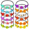 FEPITO 12 Stücke Blume Stirnband Garland Multicolor Blumenkranz Böhmen Blumenkrone für Frauen Mädchen