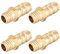 sourcing map Verbindungsstück aus Messing metrischer Stecker mit Widerhaken Schlauchtülle 6 mm x M6 x 1 (4 Stück)
