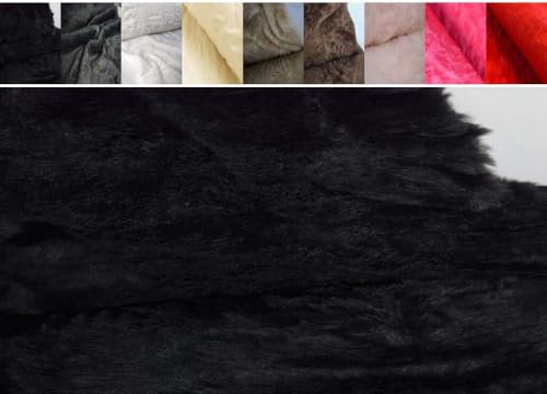 Fabrics-City Nachtschwarz FABRICS-CITY weich test teddyfell 50x150cm kurzhaarig stoff kunstpelz plüschstoff kuschelfell webpelz fellimitat für dekoration nähen basteln kinderzimmer optimierter, 4106
