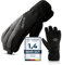 HIKENTURE Winterhandschuhe, Wasserdicht Fahrrad Handschuhe Winter Herren Damen, Winddichte Skihandschuhe Fahrradhandschuhe mit Langlauf Gel Gepolstert Männer Frauen, Outdoor -Schwarzgrau L