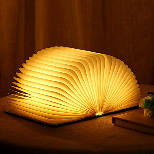 Molbory LED Buch Licht Faltbare Buchlampe Licht Buchlampe LED Stimmungsbeleuchtung USB Aufladbare WarmweißSchreibtisch Buchlampe Nachtlicht Nachttischlampe für Kinder Freundin Geschenk Home Decor