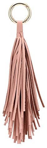 VALICLUD Leder Quaste Pu Leder Kordel Quaste Anhänger Rosa Leder mit Schlüsselring für Handtasche Schlüsselanhänger Handybänder DIY Schmuck Zubehör