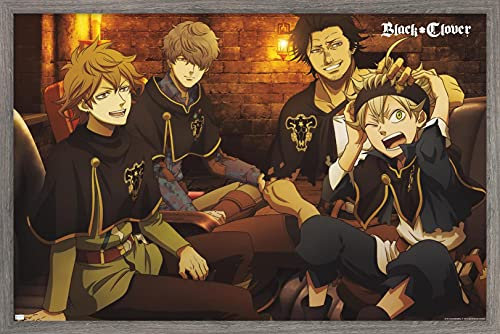 Trends International Black Clover-Light Wandposter, gerahmt, 56,8 x 86,4 cm