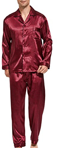 Ensemble Pyjama pour Homme en Satin à Manches Longues