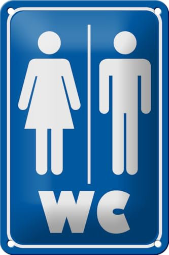 FEMER Blechschild Hinweis 12x18cm WC Piktogramm Toilette