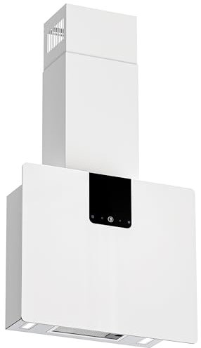 FIREGAS 60cm Cooker Hood, Class A++ Energy Saving, Brushless Motor, Powerful Suction, 9 Speeds, 487m³/h, Exhaust & Recirculation Modes, Stainless Steel & Tempered Glass, with CC170 Carbon Filter